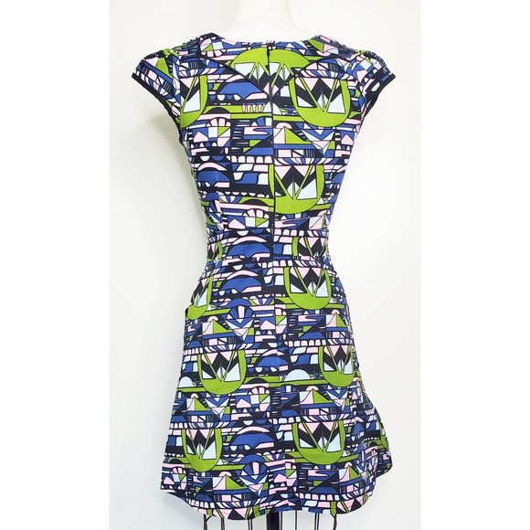 NOOWORKS Womens Skyway Print Cotton Stretch Dress M - Picture 5 of 13